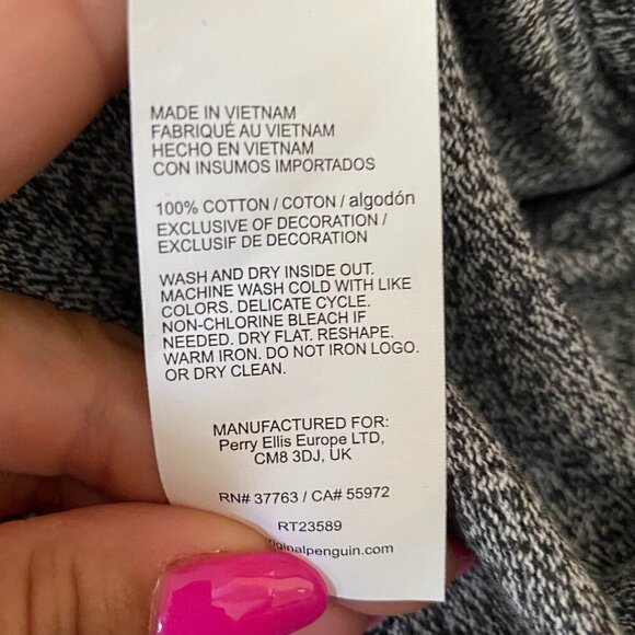 ORIGINAL Penguin BNWT Crew Neck Gray Sweater - Picture 7 of 9